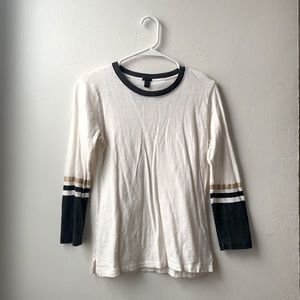 J. Crew Black and Gold Long Sleeve Tee